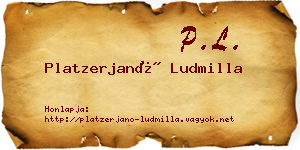 Platzerjanó Ludmilla névjegykártya